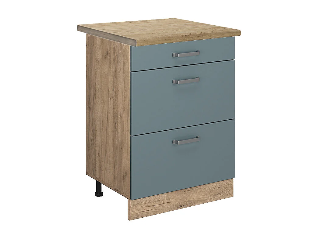 Mobiletto base per cucina grigio-blu 60x60x81.6 r-line