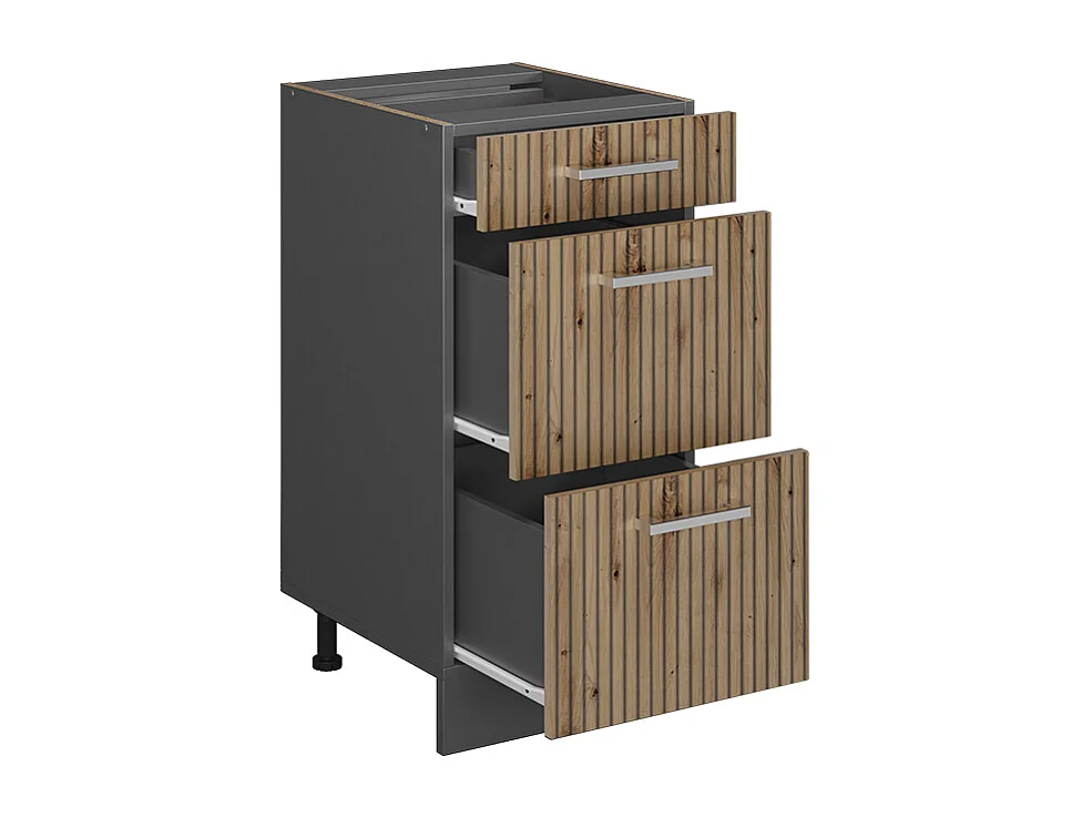 Mobiletto base per cucina rovere artigianale 40x60x81.6 r-line