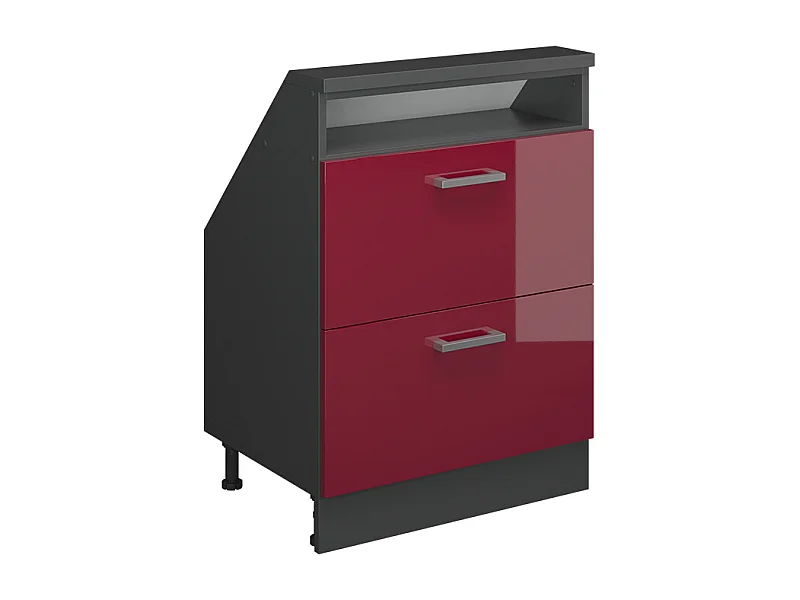 Küchenschrank für Dachschrägen rot hochglanz 60x46x81.6 r-line