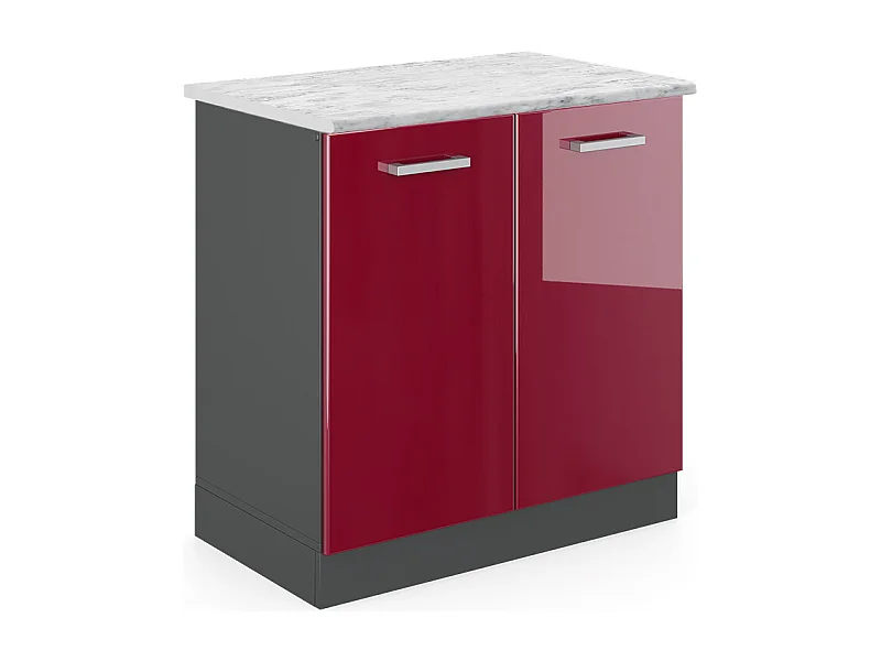 Mobile lavello cucina rosso lucido 80x60x81.6 r-line