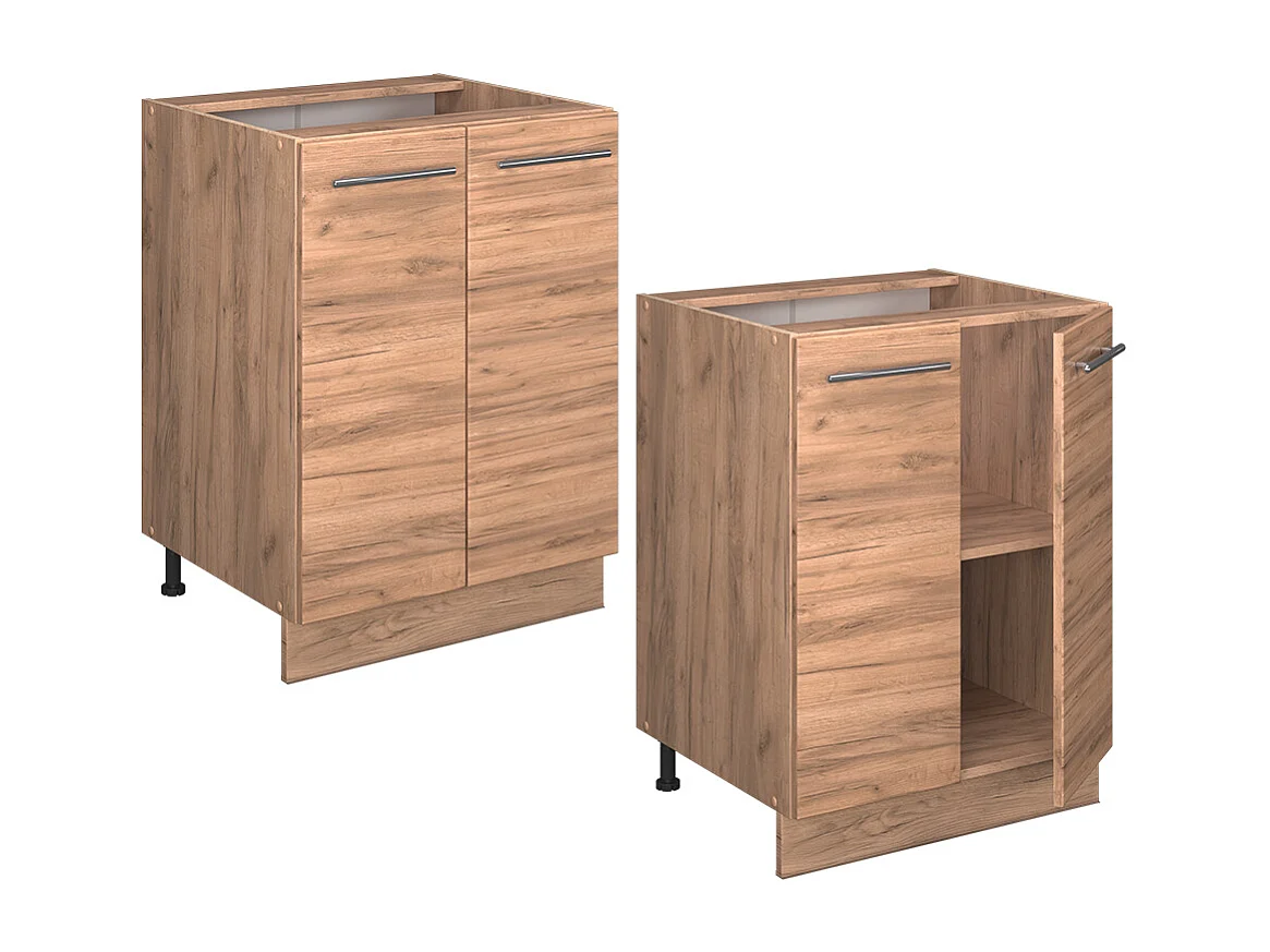 Küchenunterschrank goldkraft eiche 60x60x82 fame-line