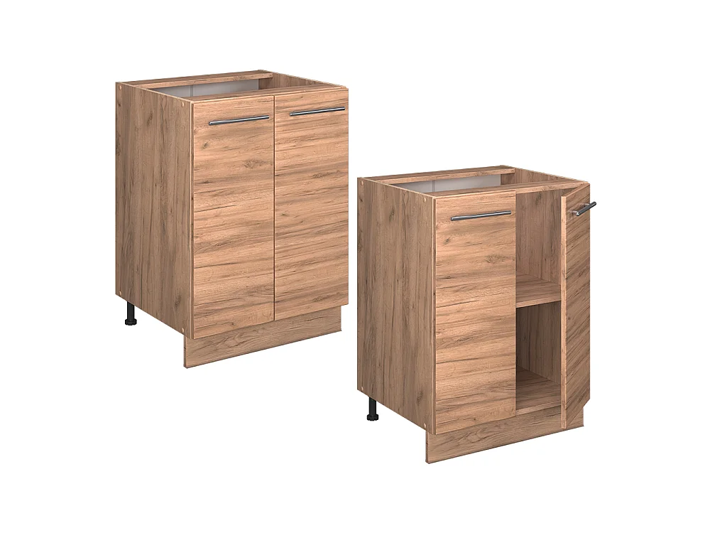 Küchenunterschrank goldkraft eiche 60x60x82 fame-line