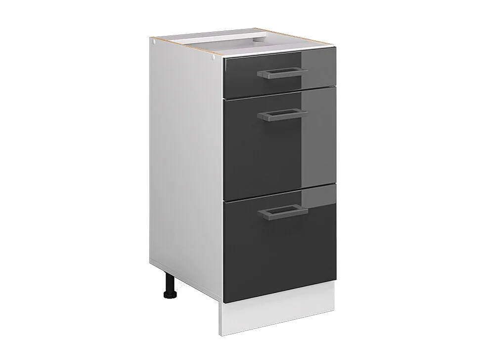 Mueble bajo de cocina antracita alto brillo 40x46x81.6 r-line