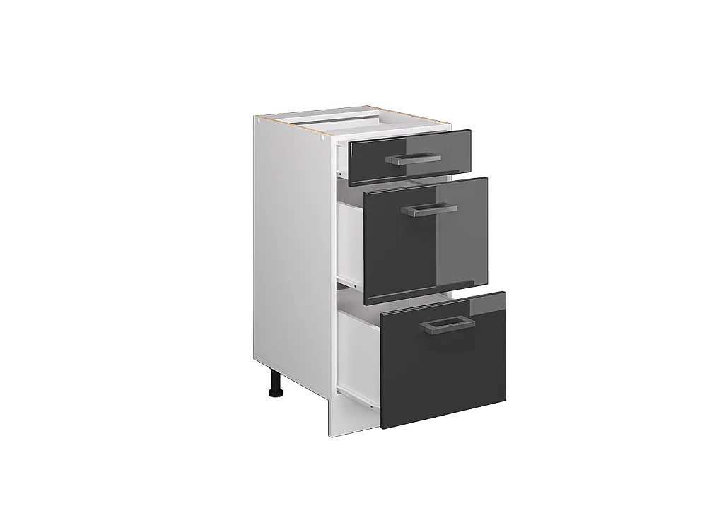 Keukenonderkast antraciet hoogglans 40x46x81.6 r-line