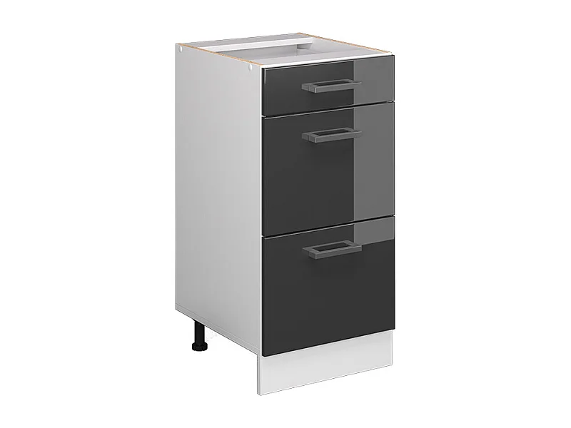 Mobiletto base per cucina antracite lucido 40x46x81.6 r-line