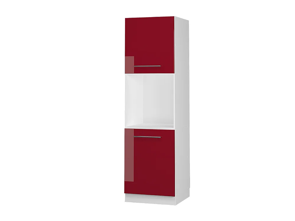 Meuble pour four rouge bordeaux haute brillance 60x58x206.8 fame-line