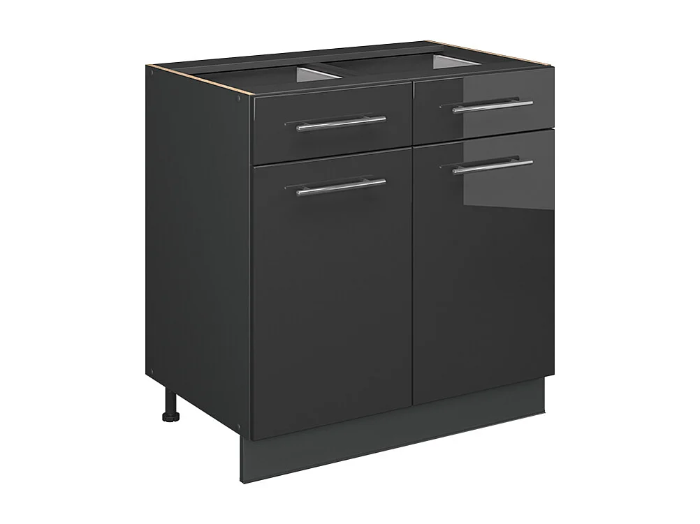 Mueble bajo de cocina antracita alto brillo 80x60x82 fame-line