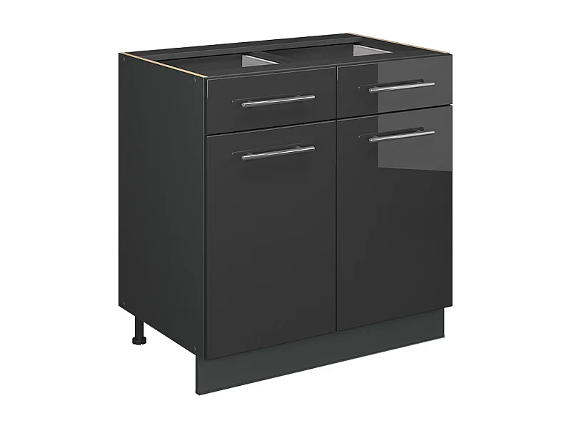 Küchenunterschrank anthrazit hochglanz 80x60x82 fame-line