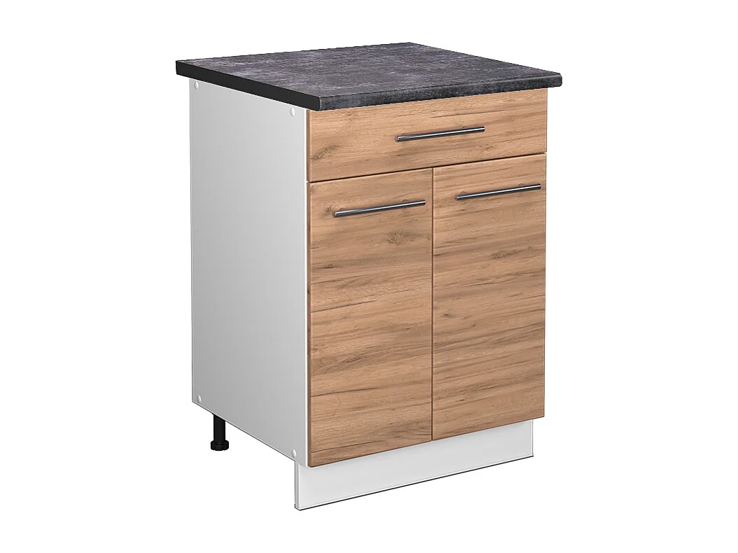 Meuble cuisine chêne de force doré 60x60x82 fame-line