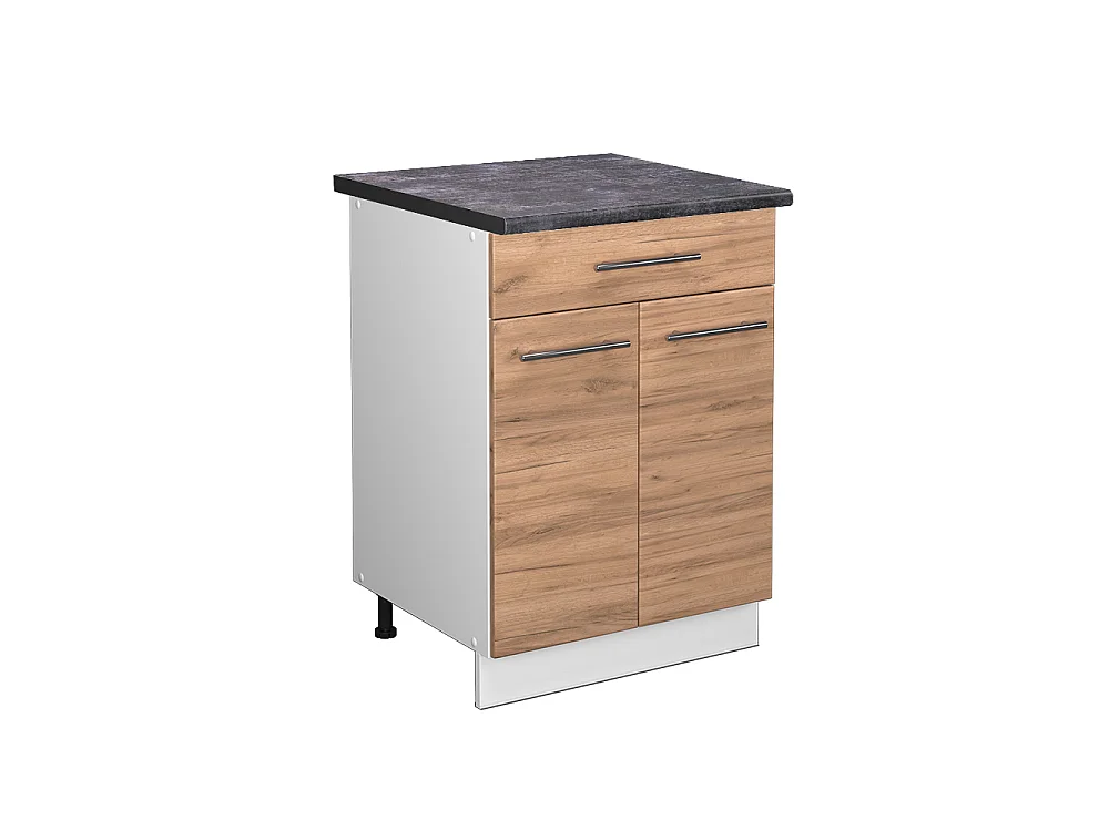 Meuble cuisine chêne de force doré 60x60x82 fame-line