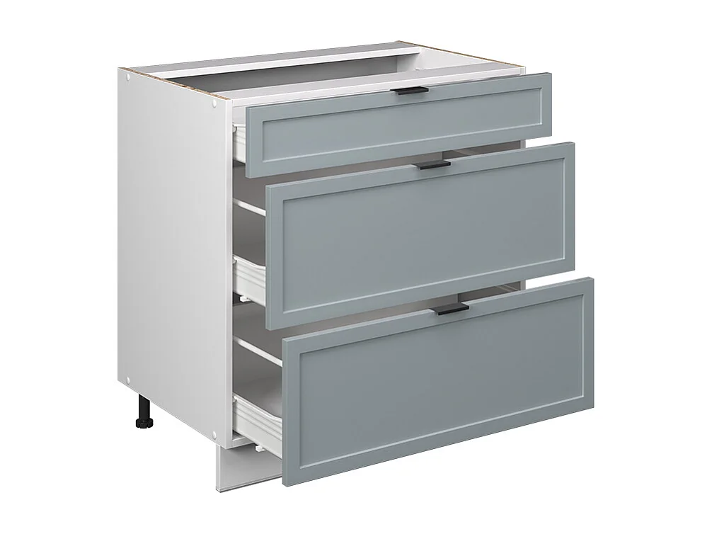 Meuble cuisine bleu clair-gris 80x60x82 fame-line