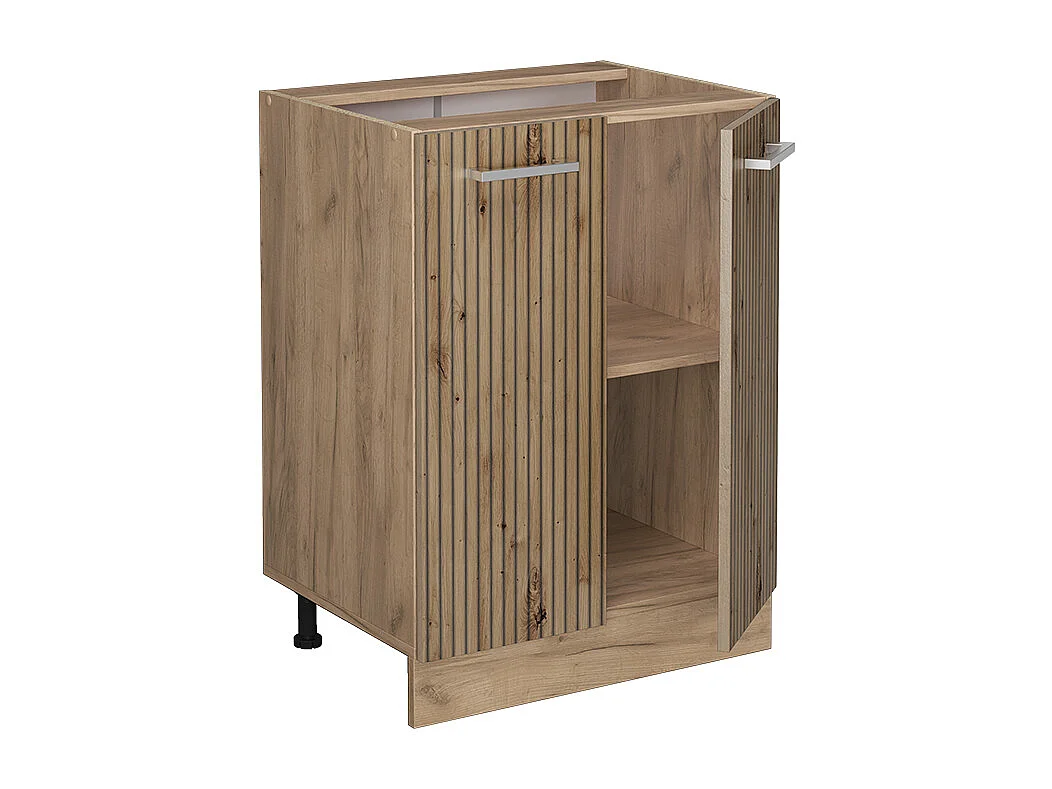 Mobiletto base cucina rovere artigianale 60x46x81.6 r-line