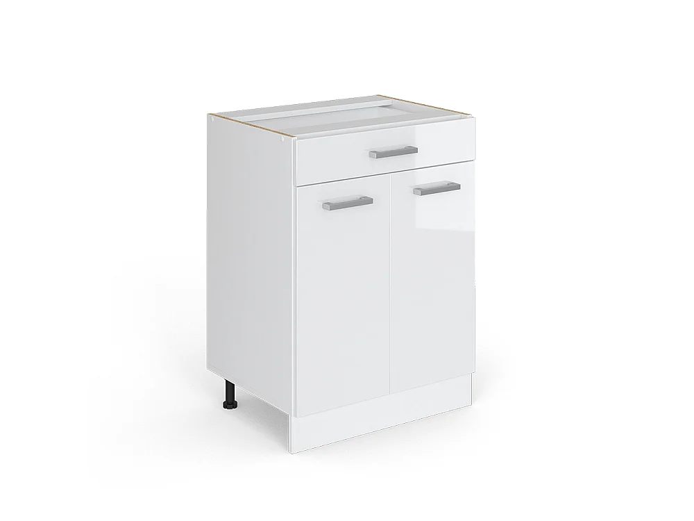 Meuble cuisine blanc haute brillance 60x46x81.6 r-line