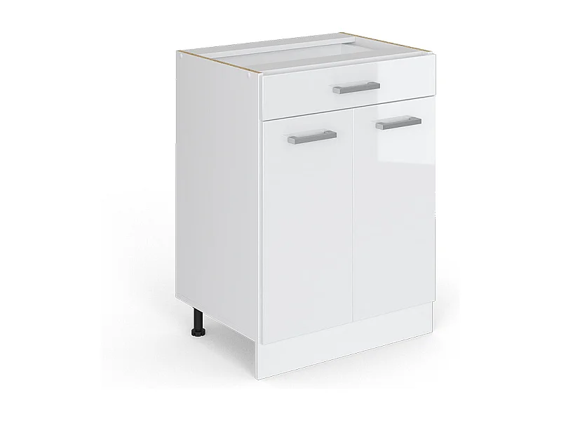 Meuble cuisine blanc haute brillance 60x46x81.6 r-line