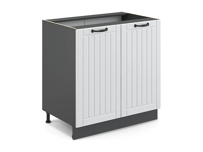 Meuble bas sous-évier blanc campagne 80x51.6x82 fame-line