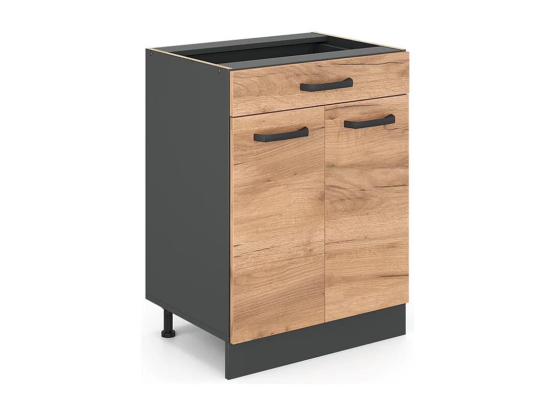 Meuble cuisine chêne de force doré 60x46x81.6 r-line