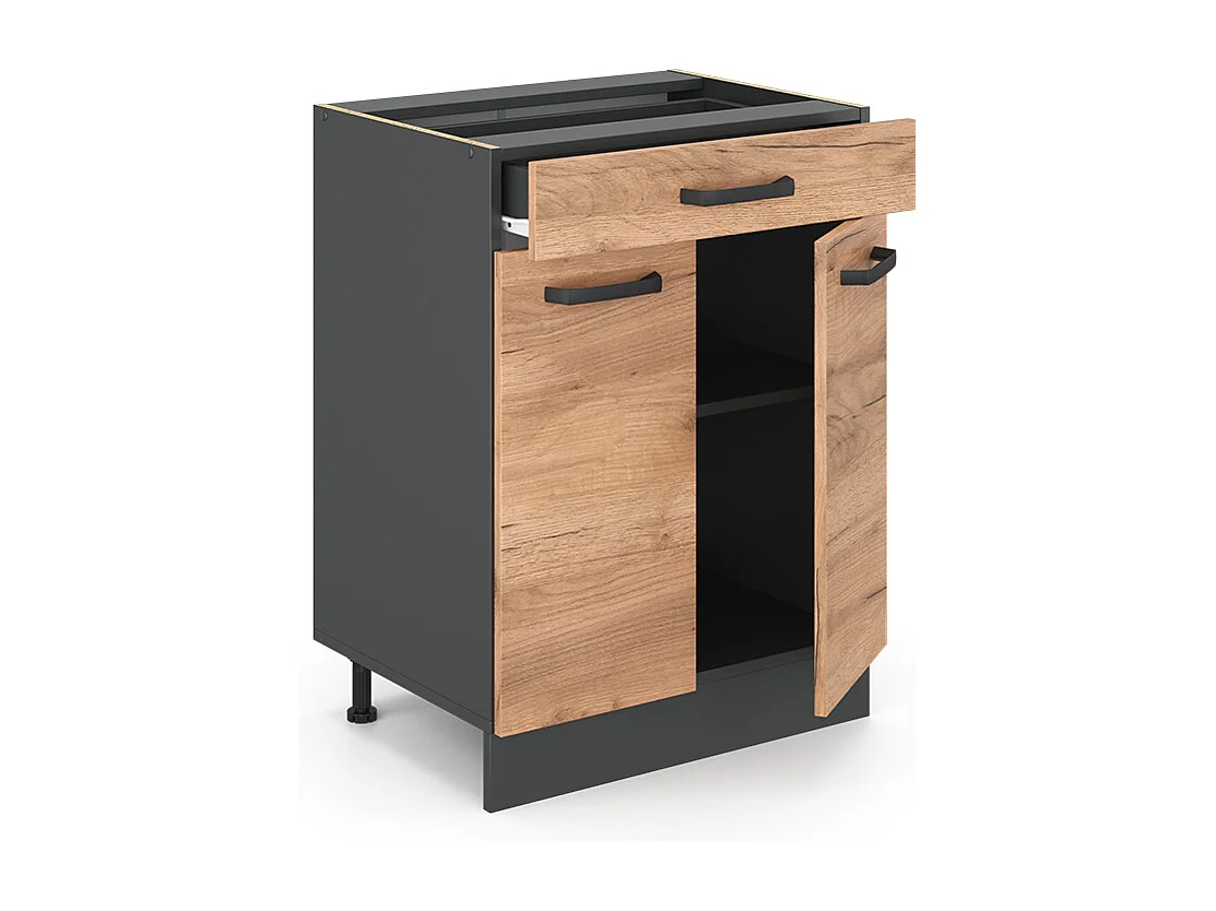 Meuble cuisine chêne de force doré 60x46x81.6 r-line