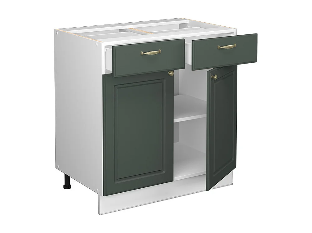Mobiletto base per cucina verde-oro country house 80x51.6x82 fame-line