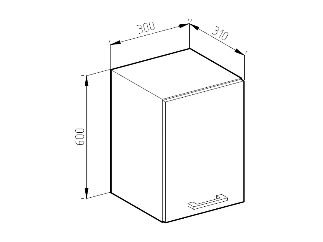 Armario colgante sonoma 30x31x60 r-line