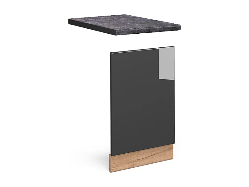 Façade anthracite haute brillance 45x1.6x67.4 fame-line