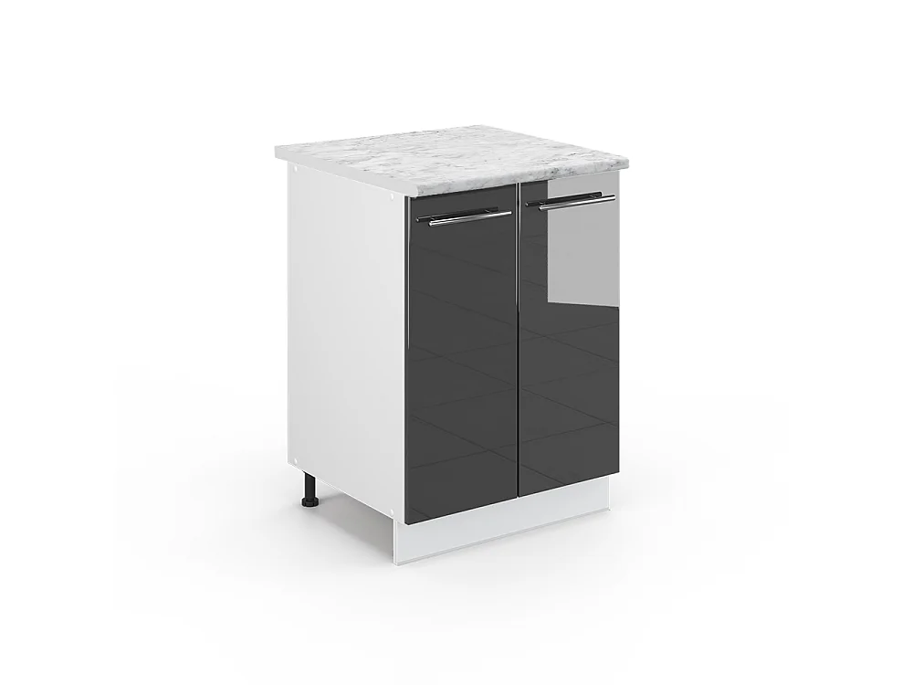 Mobiletto base cucina antracite lucido 60x60x82 fame-line