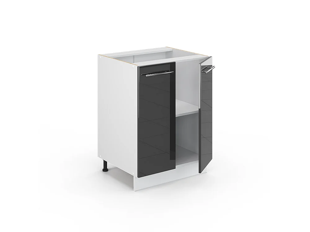 Mobiletto base cucina antracite lucido 60x60x82 fame-line