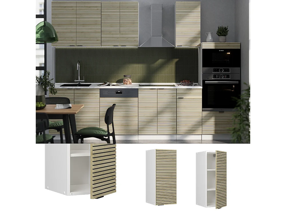 Elément haut de cuisine panneau en chêne 30x34.1x72 fame-line