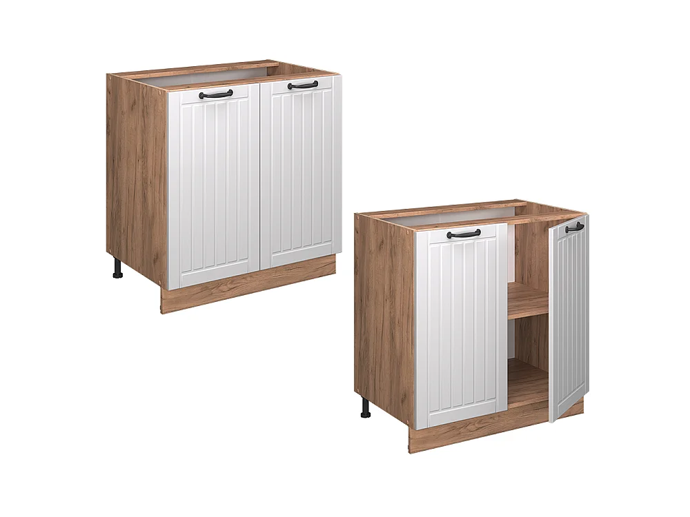 Keukenonderkast wit landhuis 80x60x82 fame-line
