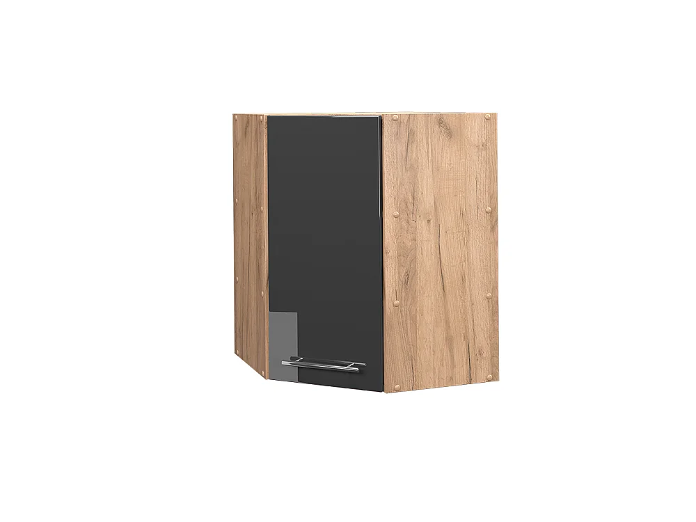 Elément haut de cuisine anthracite haute brillance 57x34.1x72 fame-line