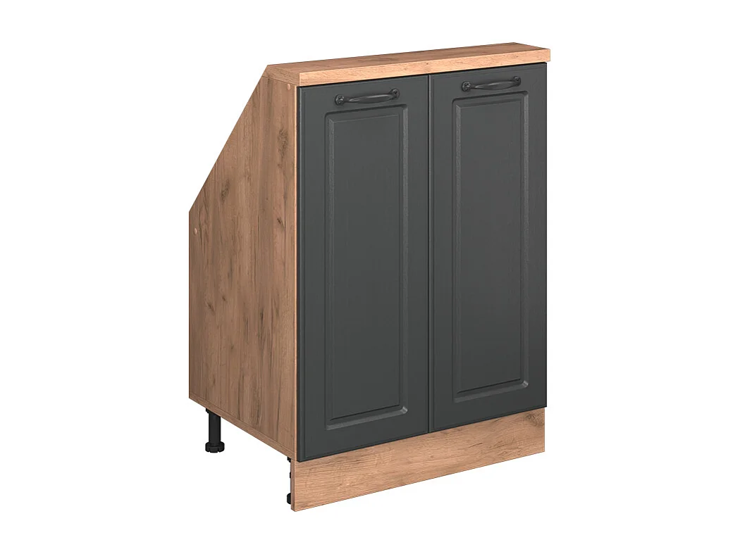 Mobile cucina sottotetto antracite casa di campagna 60x46x81.6 r-line