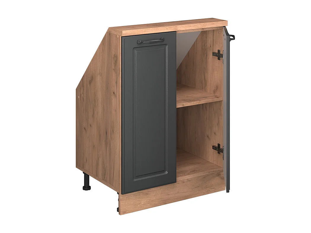 Mobile cucina sottotetto antracite casa di campagna 60x46x81.6 r-line