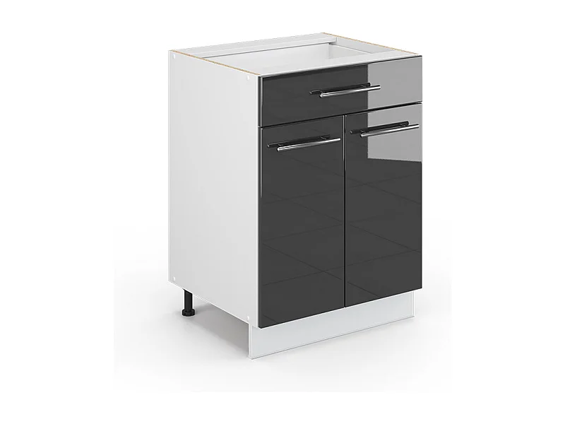 Küchenunterschrank anthrazit hochglanz 60x51.6x82 fame-line