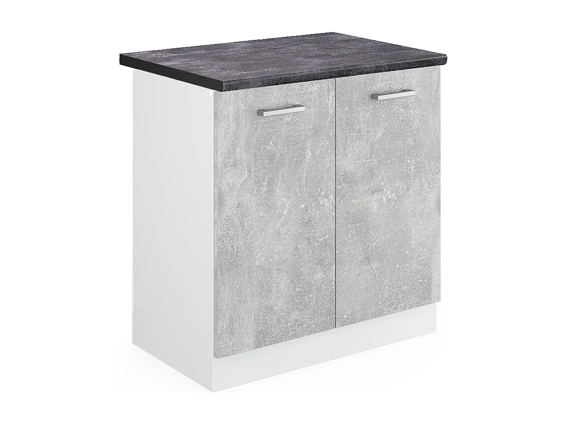 Meuble bas sous-évier béton 80x60x81.6 r-line