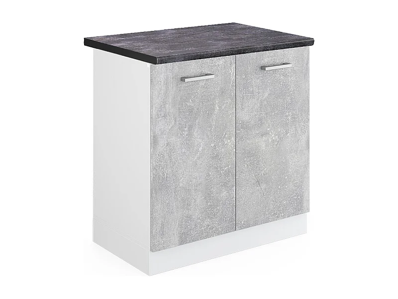 Meuble bas sous-évier béton 80x60x81.6 r-line