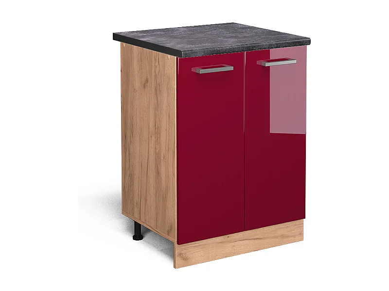Küchenunterschrank rot hochglanz 60x60x81.6 r-line