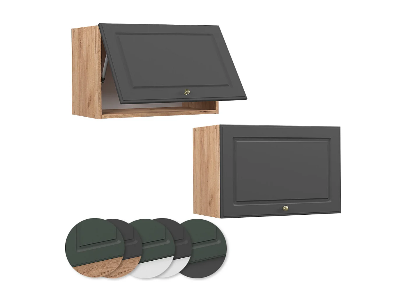 Pensile da cucina antracite-oro 60x34.1x40 fame-line