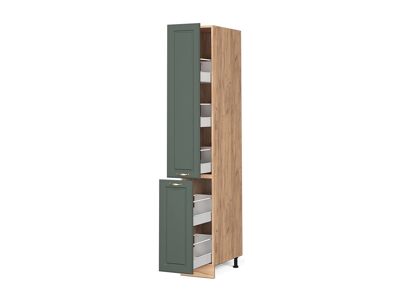 Meuble haute de cuisine vert or campagne 30x58x206.8 fame-line