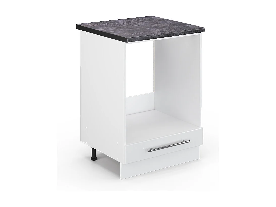 Armario para horno empotrado blanco alto brillo 60x60x82 fame-line