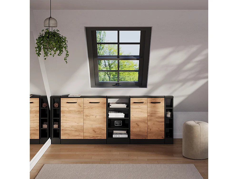 Meuble sous pente anthracite 40x46x81.6 r-line