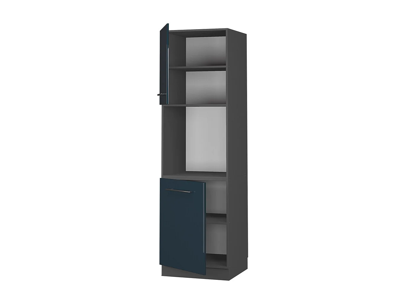Armario para horno empotrado azul oscuro alto brillo 60x58x206.8 fame-line