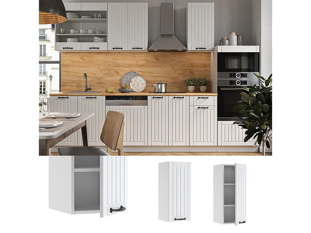 Wall cabinet white country house 30x34.1x72 fame-line