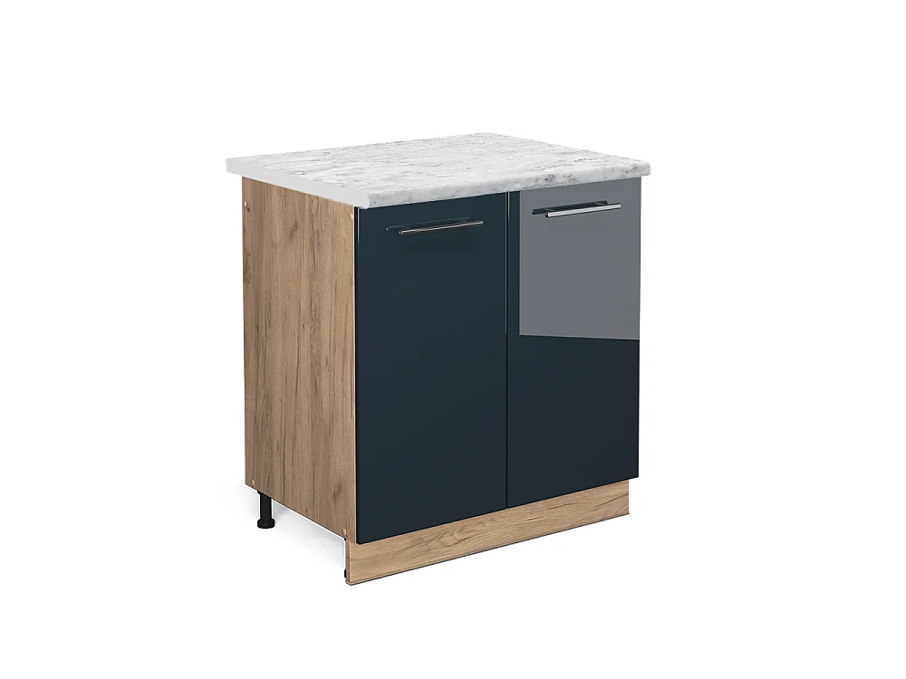 Mobile lavello cucina blu scuro lucido 80x60x82 fame-line