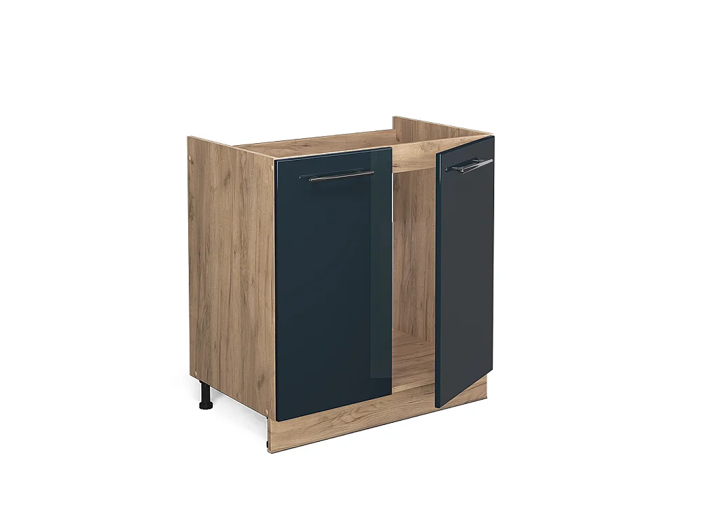 Mobile lavello cucina blu scuro lucido 80x60x82 fame-line