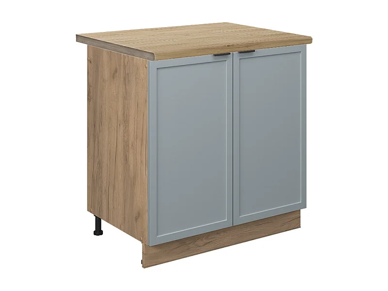 Meuble bas sous-évier bleu clair-gris 80x60x82 fame-line