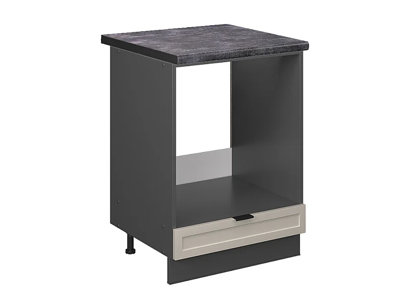 Meuble pour four grisbeige 60x60x82 fame-line