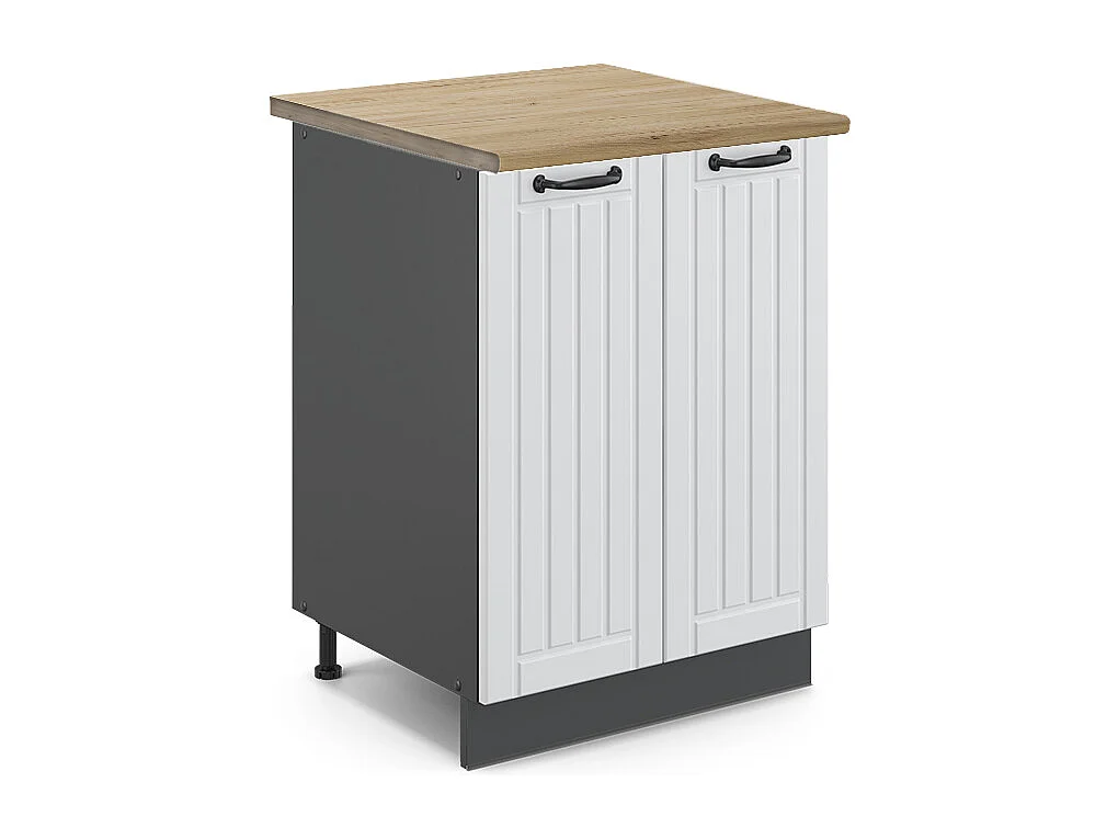 Mobiletto base cucina bianco casa di campagna 60x60x82 fame-line