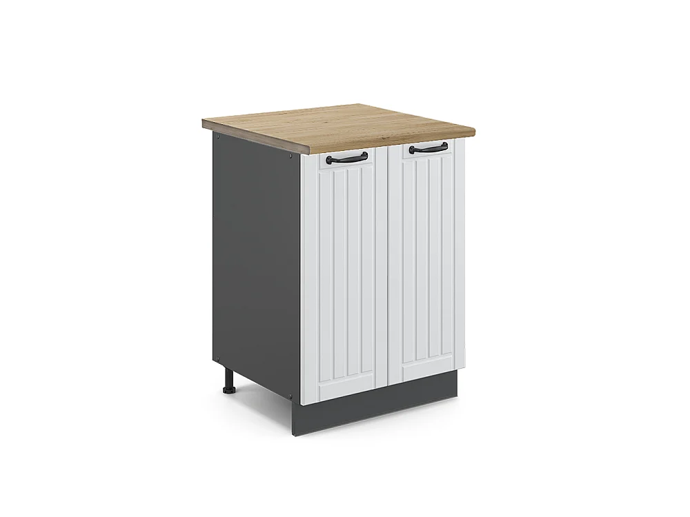 Meuble bas de cuisine blanc campagne 60x60x82 fame-line