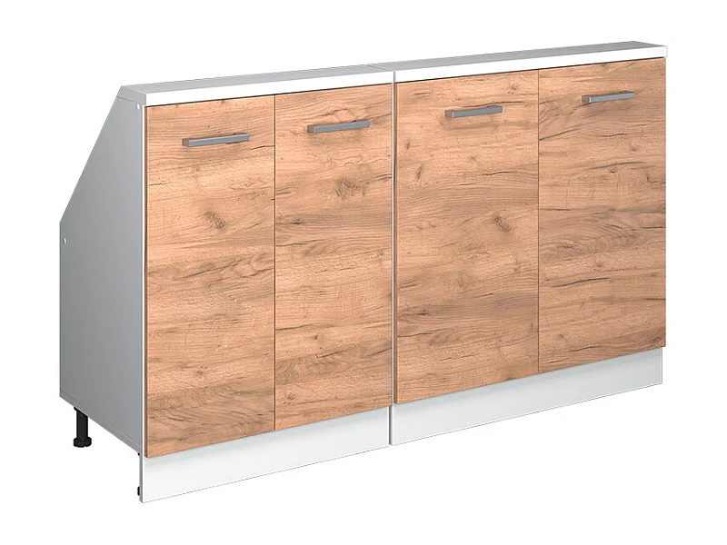 Armario de cocina para techo inclinado roble dorado 140x46x81.6 r-line