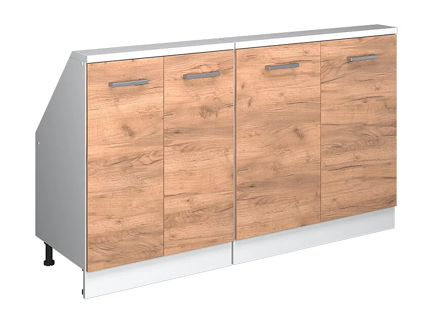 Meuble sous pente chêne de force doré 140x46x81.6 r-line