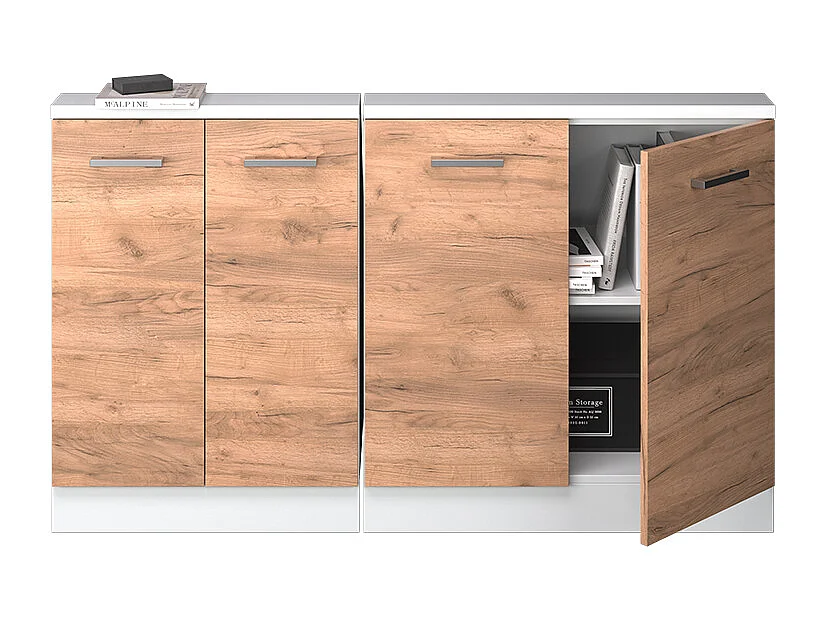 Meuble sous pente chêne de force doré 140x46x81.6 r-line